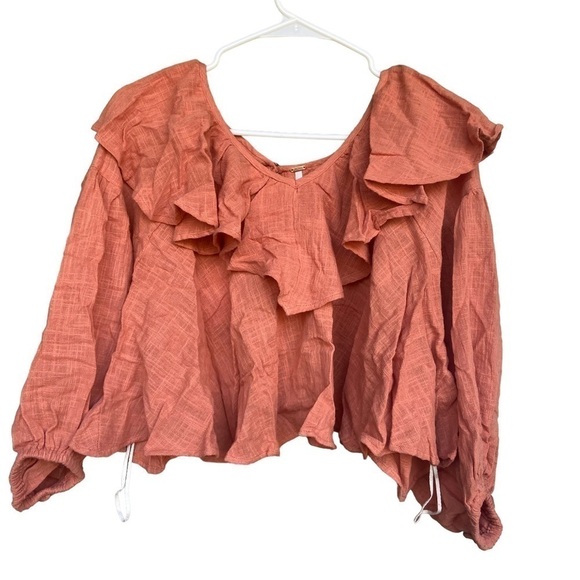 Nwt FREE People Zuri Ruffle Blouse - Picture 7 of 9
